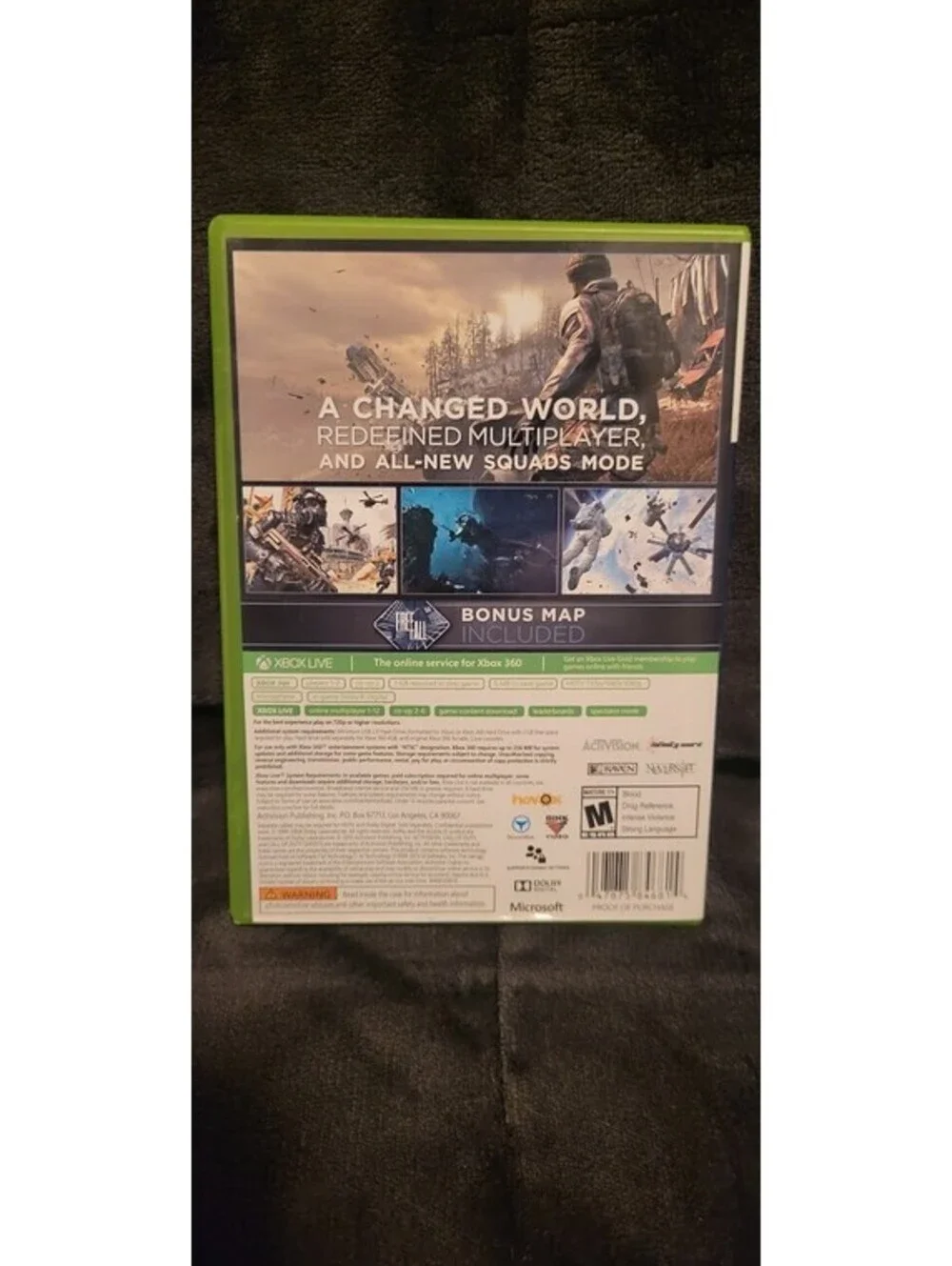 Call of Duty Ghosts Microsoft Xbox 360 2013 Military First Person Shooter Game